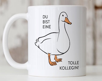 Gift for a colleague: Mug with saying and goose | Coffee mug for a colleague