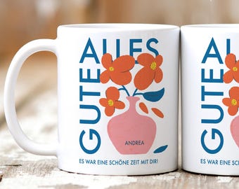 Personalized mug gift for a colleague or employee | Customizable coffee mug, farewell gift for retirement or job change