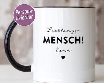 Favorite person mug personalized gift with name and heart | Personalized mug with name and saying gift for favorite people