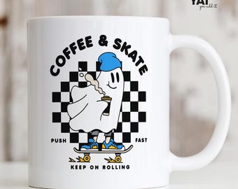 Skateboard Mug Gift for Skaters and Skateboarders | Coffee Mug Coffee and Skate