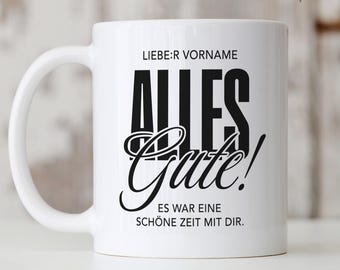 Personalized mug, farewell gift for a colleague/employee | Customizable coffee mug, farewell gift for a job change