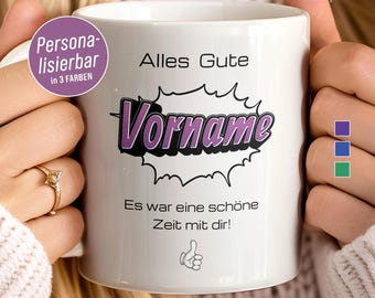 Personalized mug gift farewell colleague|Farewell gift colleague job change|Personalized mug farewell colleague