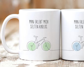 Regalo per ciclisti: Tazza con la scritta "Mi vedrai raramente senza la mia bici" | Regalo per ciclisti, uomini, padri | Tazza regalo per ciclisti