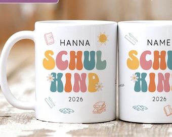 Personalized back-to-school mug with name | Mug for first graders | Mug with name, gift for new students, start of school