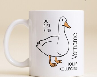 Personalized mug with name and saying - gift for a colleague | Customizable coffee mug for a colleague