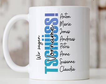 Personalized "Goodbye!" mug with name | Coffee mug gift for colleagues, job changers, and teachers