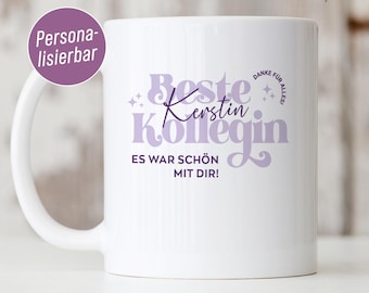 Best colleague farewell gift mug personalized with name & saying | Gift colleague mug personalized | Gift farewell colleague