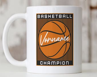 Personalized basketball mug - gift for basketball players - coffee mug customizable with name for basketball players