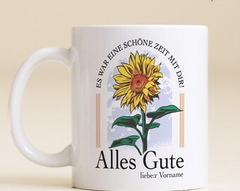 Personalized mug gift for a colleague or employee leaving the office | Customizable coffee mug for a farewell gift or job change