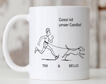 Personalized mug for dog owners | Customizable coffee mug for dog owners and their walks