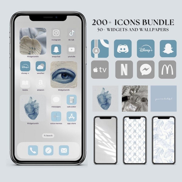 200+ iOS Icons Pack | iPhone IOS 16 App Aesthetic | Custom Icons| IOS14 Home Screen Widgets