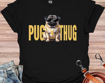 Camiseta de matón de Pug, Pug matón genial, camiseta divertida de Pug, camiseta de papá de Pug, camiseta de mamá de Pug, Pug gángster, camiseta de amante de los perros, regalo para dueño de Pug, regalo de mamá Pug