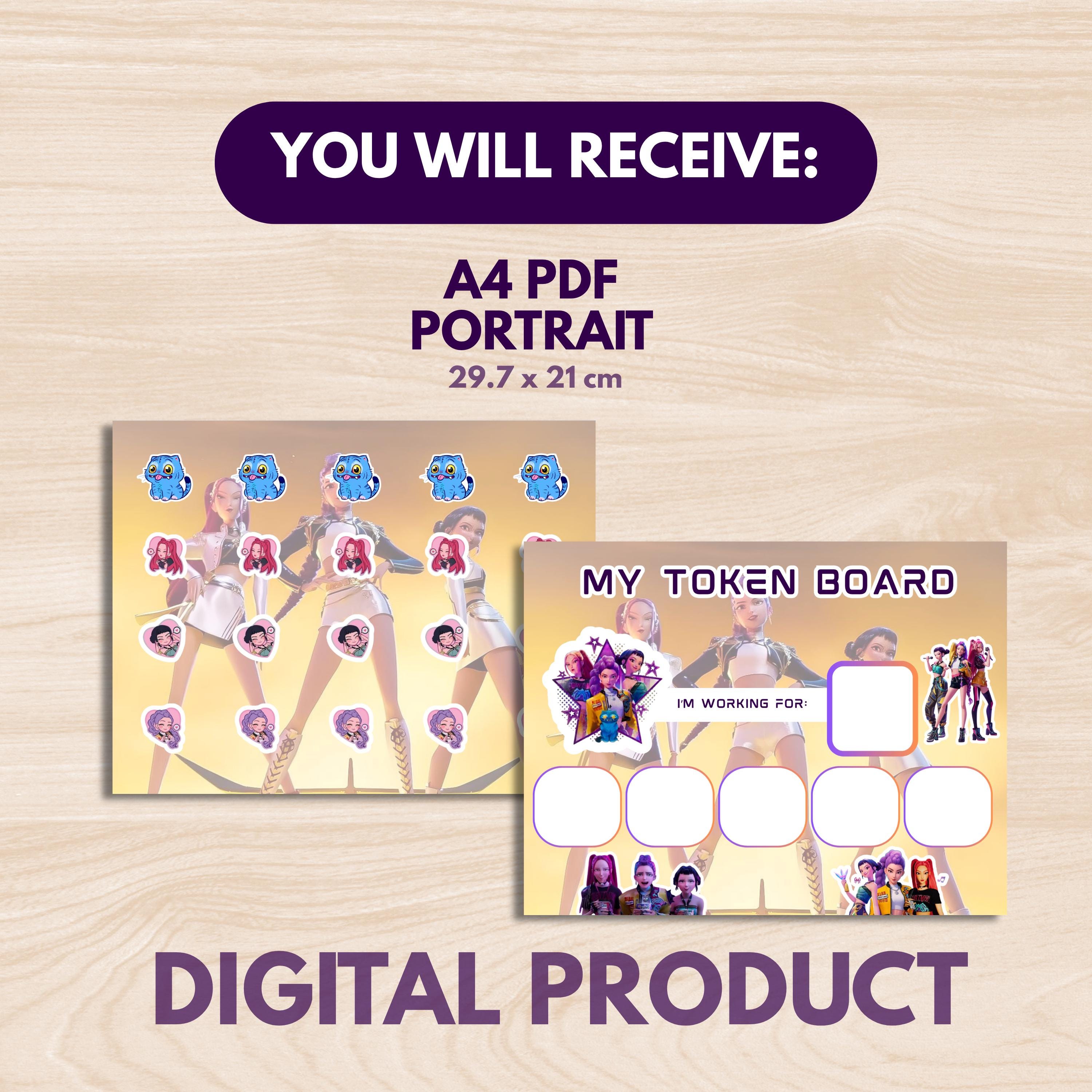 Kpop Girl Group Token Board | Behavior Reward Chart (A4 PDF Download ...