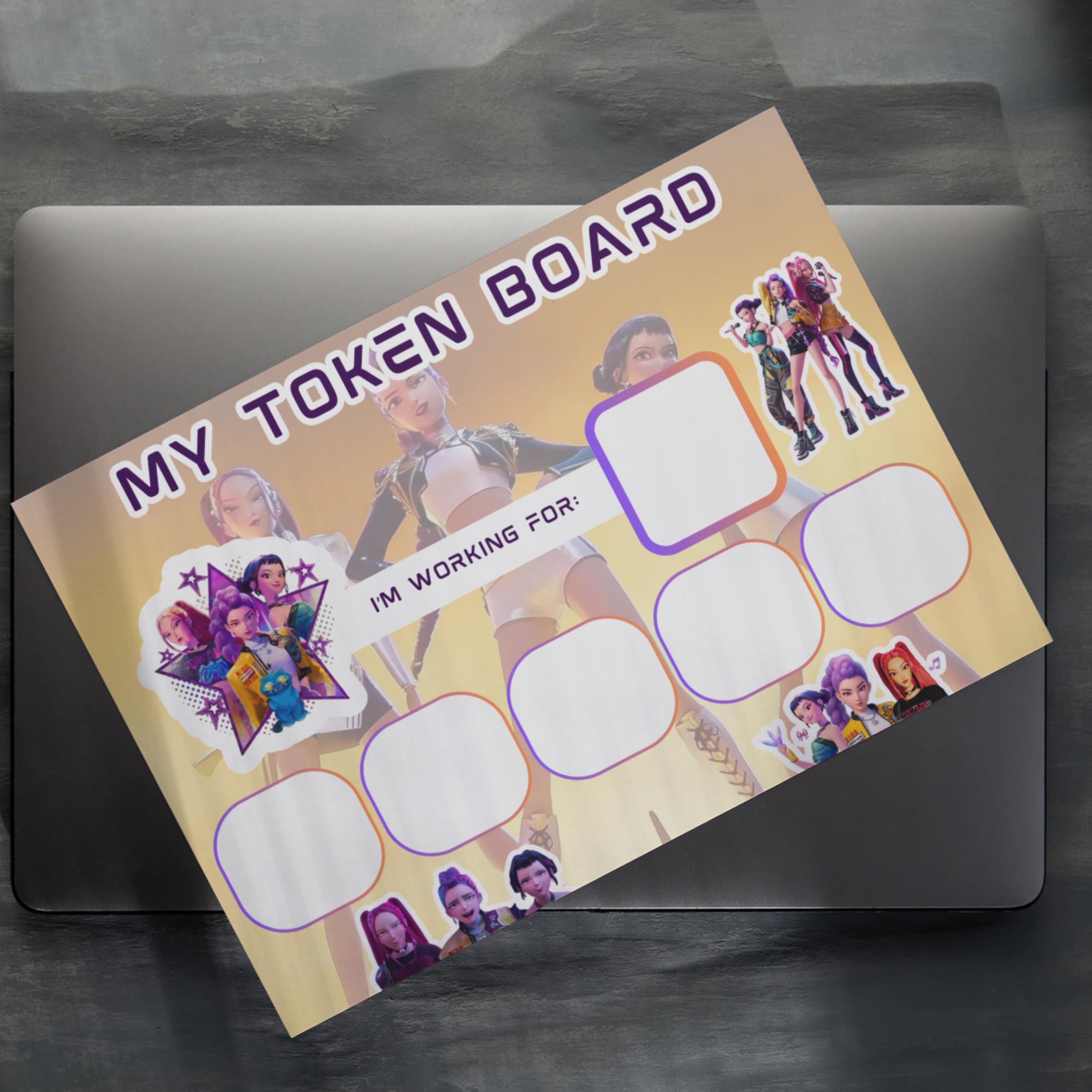 Kpop Girl Group Token Board | Behavior Reward Chart (A4 PDF Download ...