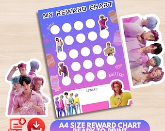 KPOP Demon Hunter Reward Chart | Kids Behavior Tracker (A4 PDF)
