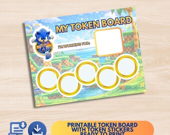 Speed Hedgehog Token Board | Kids Reward Chart, Behavior System (PDF Download)