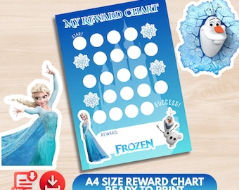 Ice Princess Reward Chart | Winter Magic, Kids Chore Tracker (Digital Download)