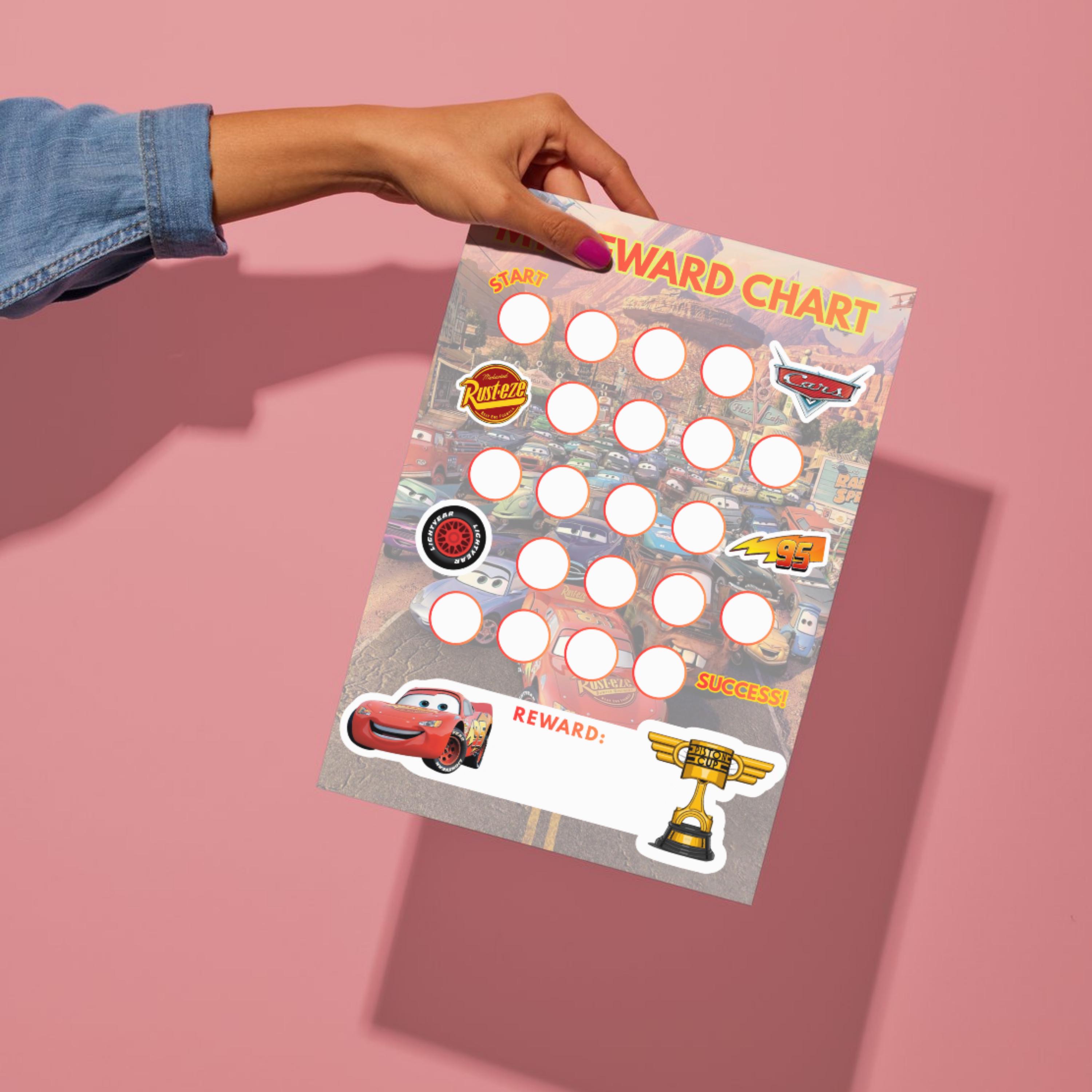 Race Car Reward Chart Printable Kids Behavior A4 PDF - Etsy
