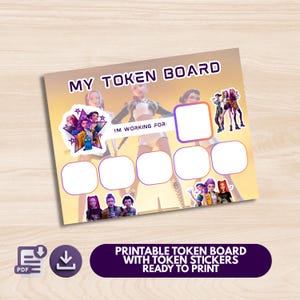 Kpop Girl Group Token Board | Behavior Reward Chart (A4 PDF Download)
