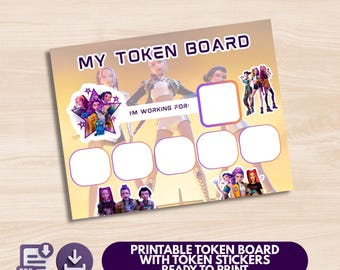 Kpop Girl Group Token Board | Behavior Reward Chart (A4 PDF Download)