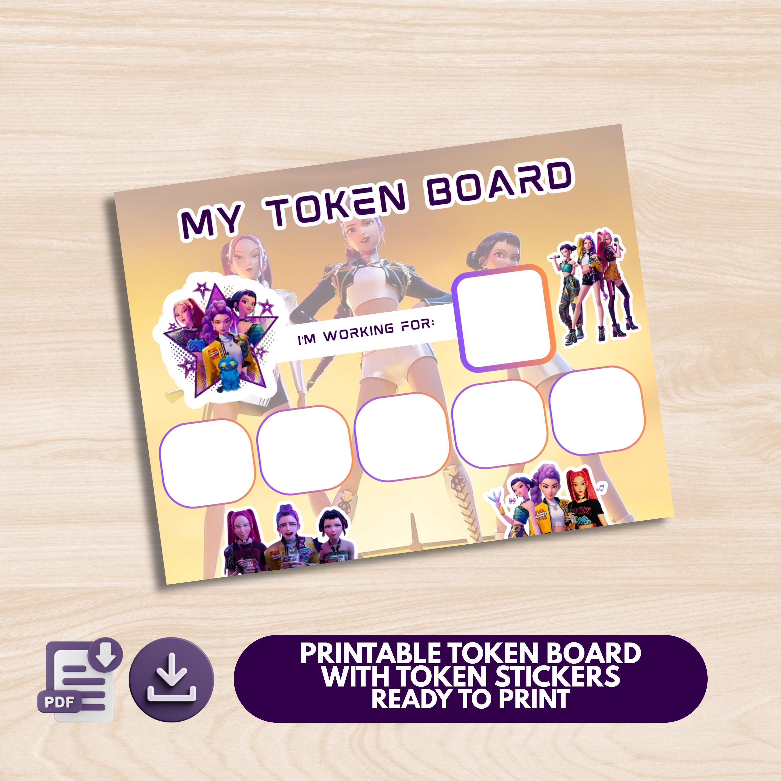 Kpop Girl Group Token Board | Behavior Reward Chart (A4 PDF Download ...