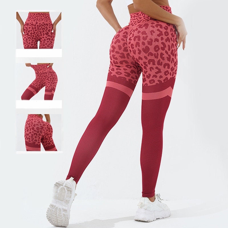 Sport Leggings Yoga Pants Cross Waist Cargo Pockets Butt Lift