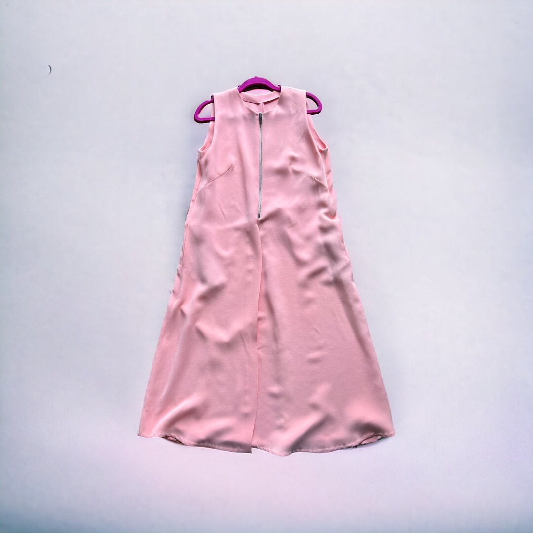 Handmade Pink Maxi Dress | Calvin Klein Crepe Silk Fabric | Zipper | Size M/L - Etsy Handmade Pink Maxi Dress | Calvin Klein Crepe Silk Fabric | Zipper | Size M/L - Etsy