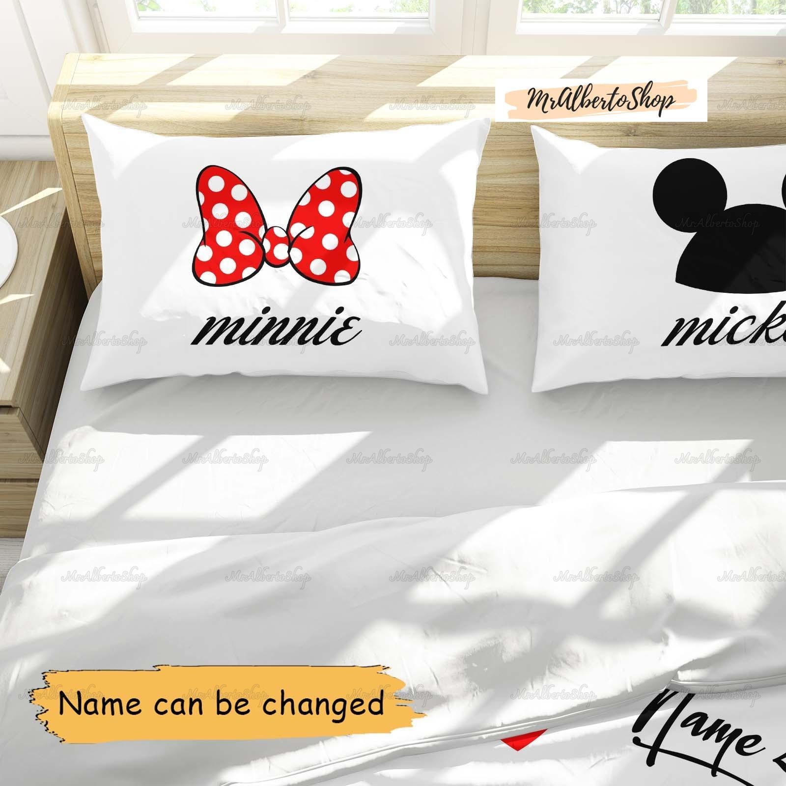 Personalized Mickey And Minnie Bedding Sets