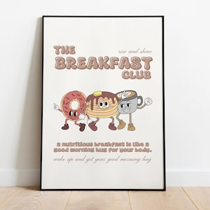 The Breakfast Club, Digital Download, Aesthetic Art Print for Kitchen or Living Room