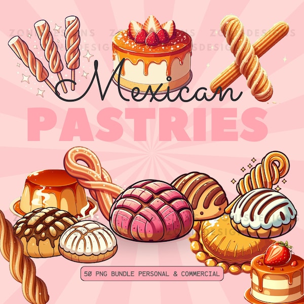 Mexican Pastries PNG, Mexican Pan Dulce Clip Art, Concha Clip Art, Mexican Clip Art, Pan Dulce, Cute Dessert, Transparent PNG, Baking Art