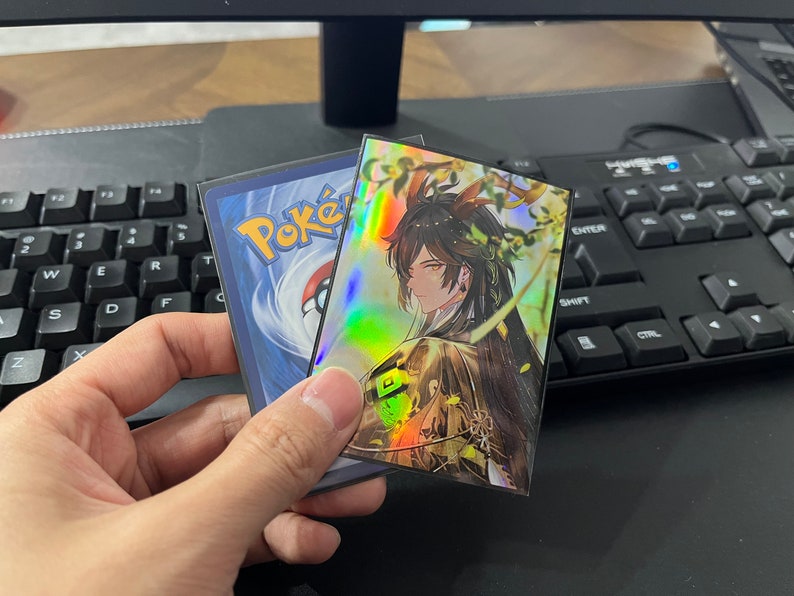 Custom Card Game Sleeves Send Me Your Images MTG Yugioh TCG Foil Etsy