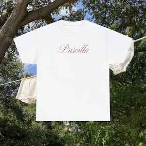 Priscilla 2023 Iconic Tshirt Sofia Copola, Coquette, Y2k Graphic Tee, 90s Tee, Coquette Aesthetic, Trending Top