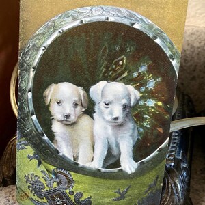 Welpe viktorianischer Hund Postkarte Robbins Brothers Unposted Made in Germany