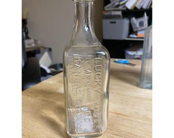 Vintage Lucky Tiger Hair Scalp Tonic Medicine Bottle