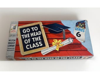 Juego de mesa clásico de 1950, "Go to the Head of the Class", Serie 6, de Milton Bradley.