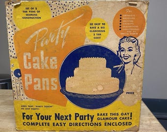 Moldes para pasteles de fiesta de mediados de siglo, pastel de varios pisos con glamour gay