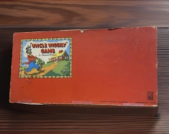 Juego de mesa Uncle Wiggily de los años 40 y 50, de Milton Bradley, caja original vintage.