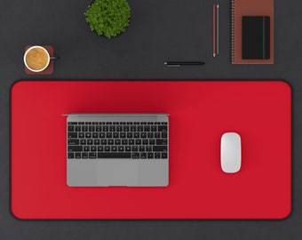 Red Mouse Pad, Minimalistic Desk Mat, Red Desk Mat, Small Mouse Pad, Large Desk Mat, Keyboard Mat, Desktop Decor, Desktop Decor