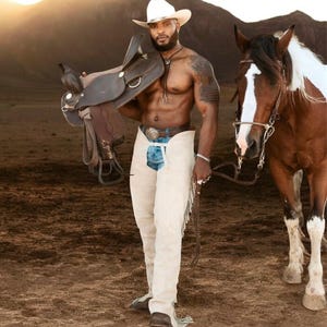 Chaparrera de cuero 100 % ante auténtico para hombre, estilo vaquero, con flecos, pantalón de ante, chamarra de cuero para montar, chamarra de cuero resistente.