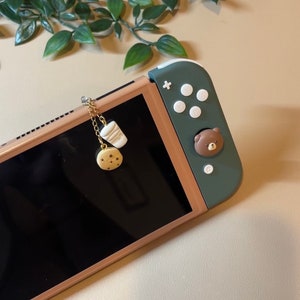 Milk & cookie charm, Nintendo switch charm, steam deck, charm, mushroom