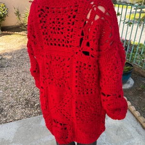 Crochet muli square cardigan pattern PDF crochet cardigan pattern