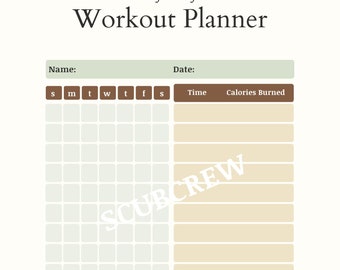 Minimal Daily Workout Planner