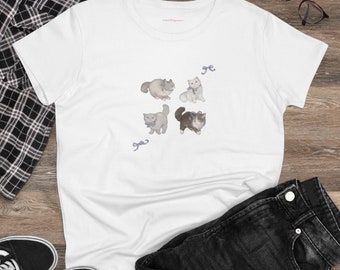 Coquette Cat Tee - Embrace Feline Elegance with Style!