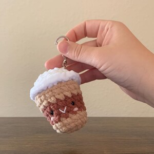 Cute Crochet Cup of Coffee Keychain