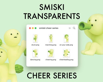 smiski clipart CHEER series digital png (6 FILES) digital stickers, png file, smiski stickers, digital download, svg file, shirt design