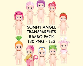 sonny angel clipart JUMBO pack ALL series digital png (130 FILES) digital stickers, png file, sonny angel stickers, digital download, svg