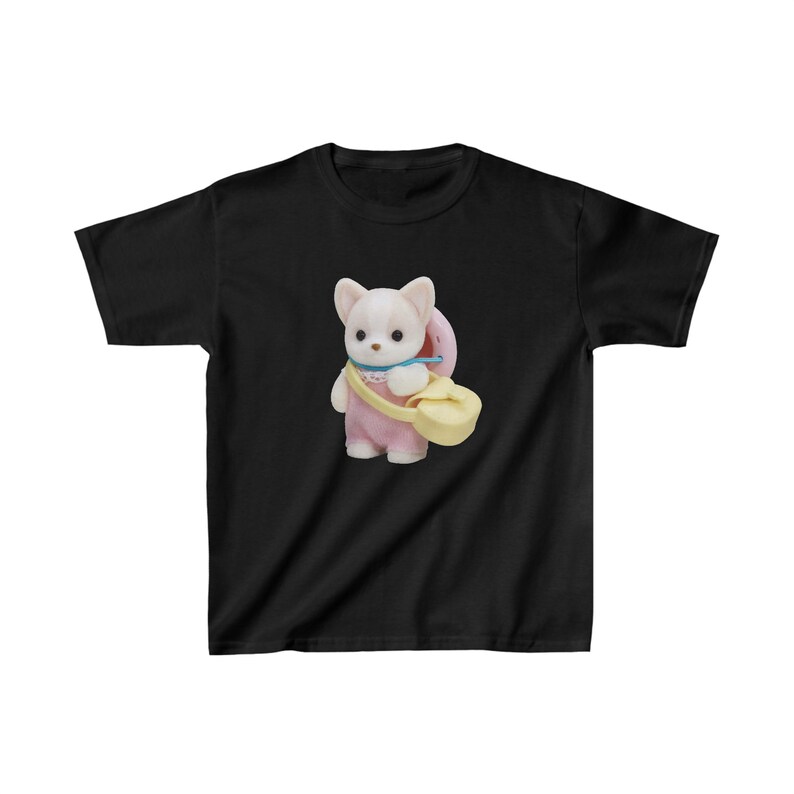 calico critter baby tee, y2k graphic tee, sylvanian family 90s baby tee, coquette crop top, infant tee image 4