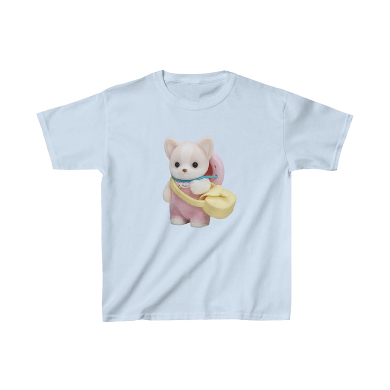 calico critter baby tee, y2k graphic tee, sylvanian family 90s baby tee, coquette crop top, infant tee image 6