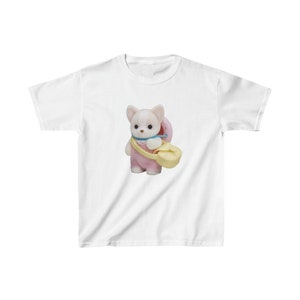 calico critter baby tee, y2k graphic tee, sylvanian family 90s baby tee, coquette crop top, infant tee image 2