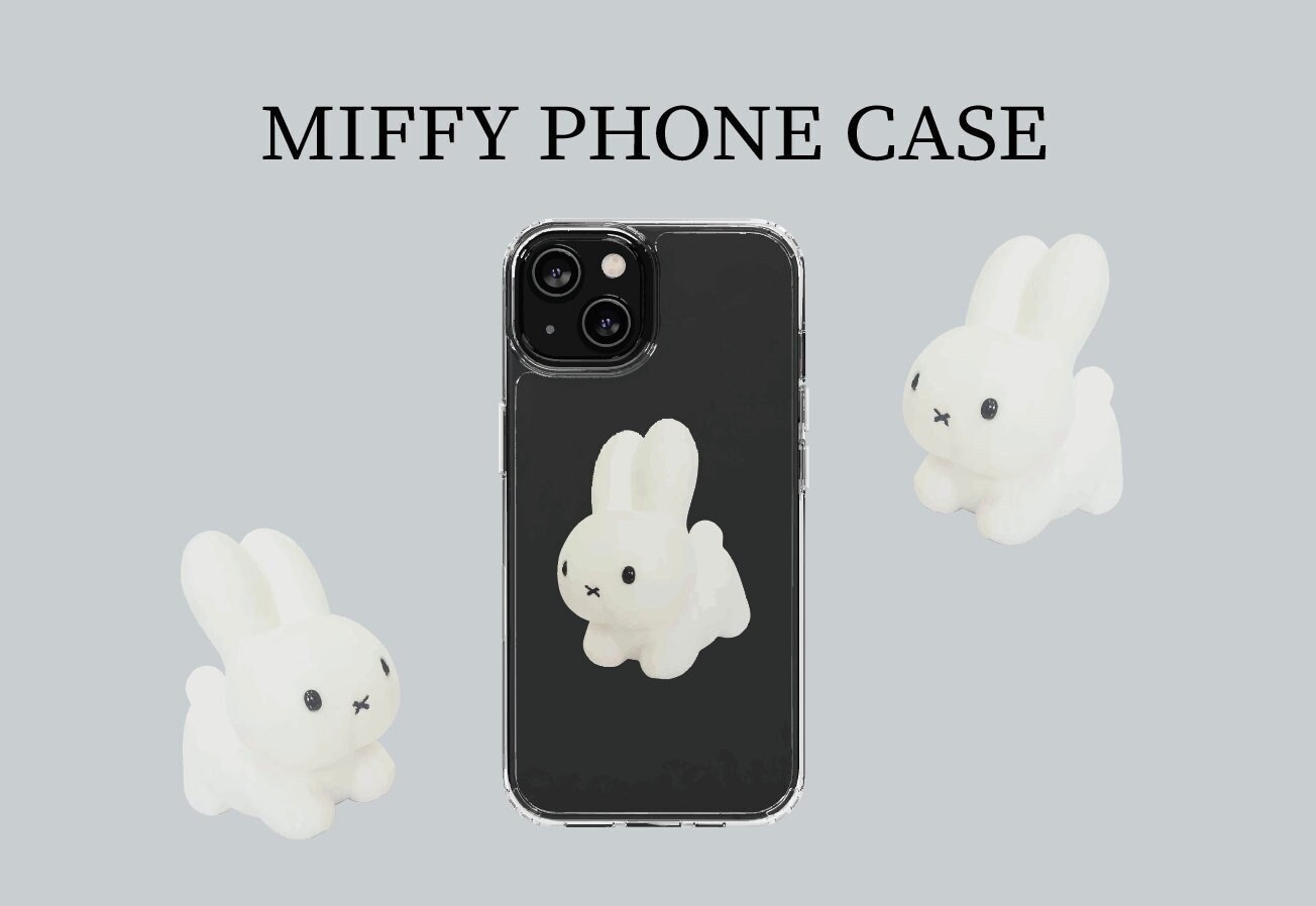 miffy clear phone case, cute coquette phone cover, y2k, white bunny, rabbit clear case miffy clear phone case, cute coquette phone cover, y2k, white bunny, rabbit clear case